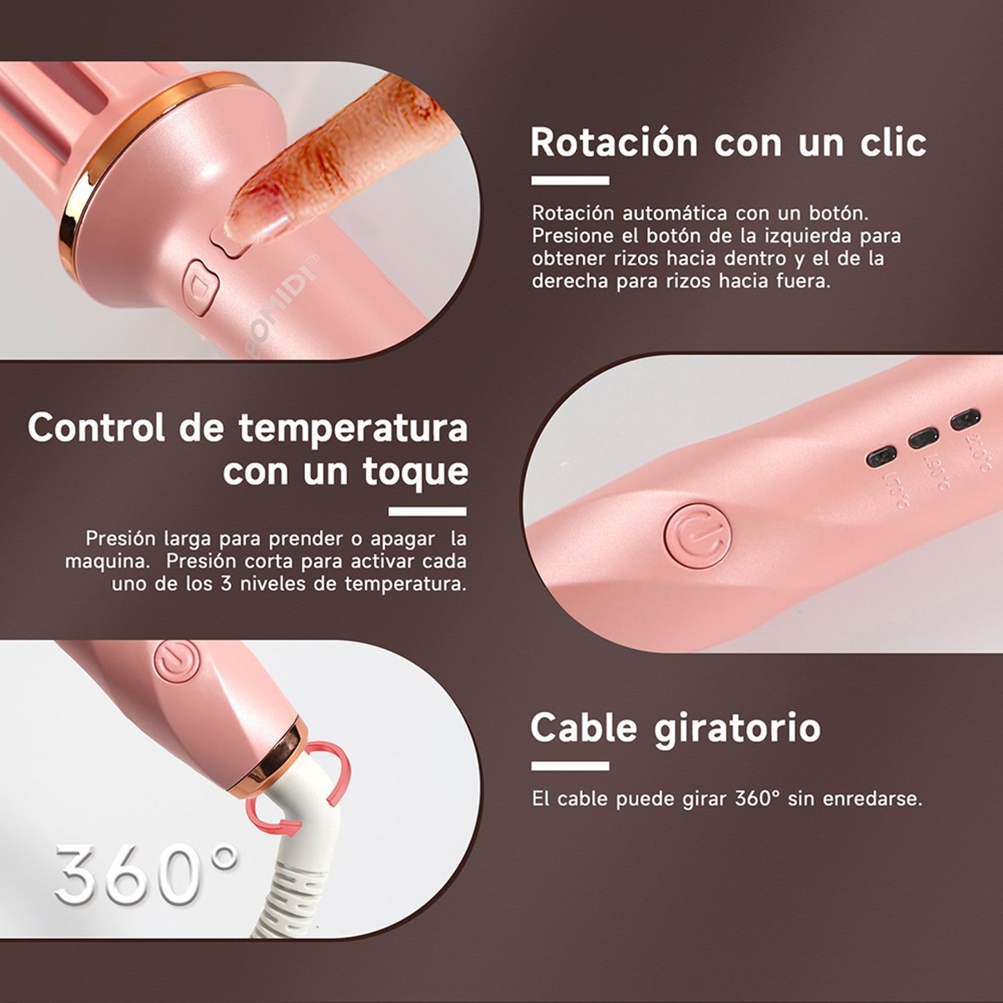 Rizador Automático de Cabello Bomidi HC02