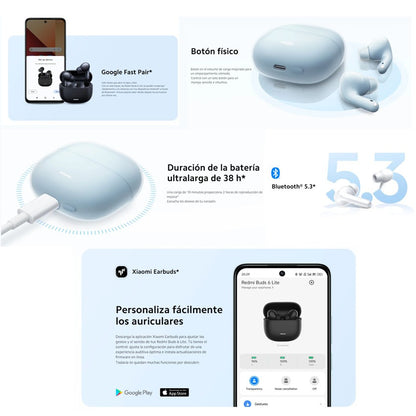 Audífonos Xiaomi Redmi buds 6 Lite Bluetooth 36 Horas