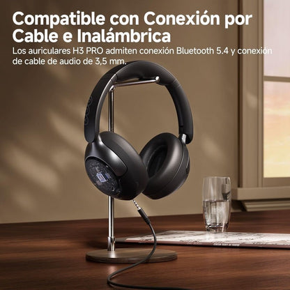Audífonos QCY H3 Pro Inalámbricos Bluetooth con Cancelación Activa de Ruido 55 Horas de Batería