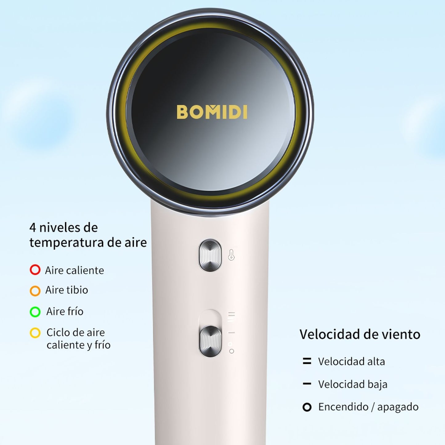 Secadora Supersónica de Cabello Bomidi HD04
