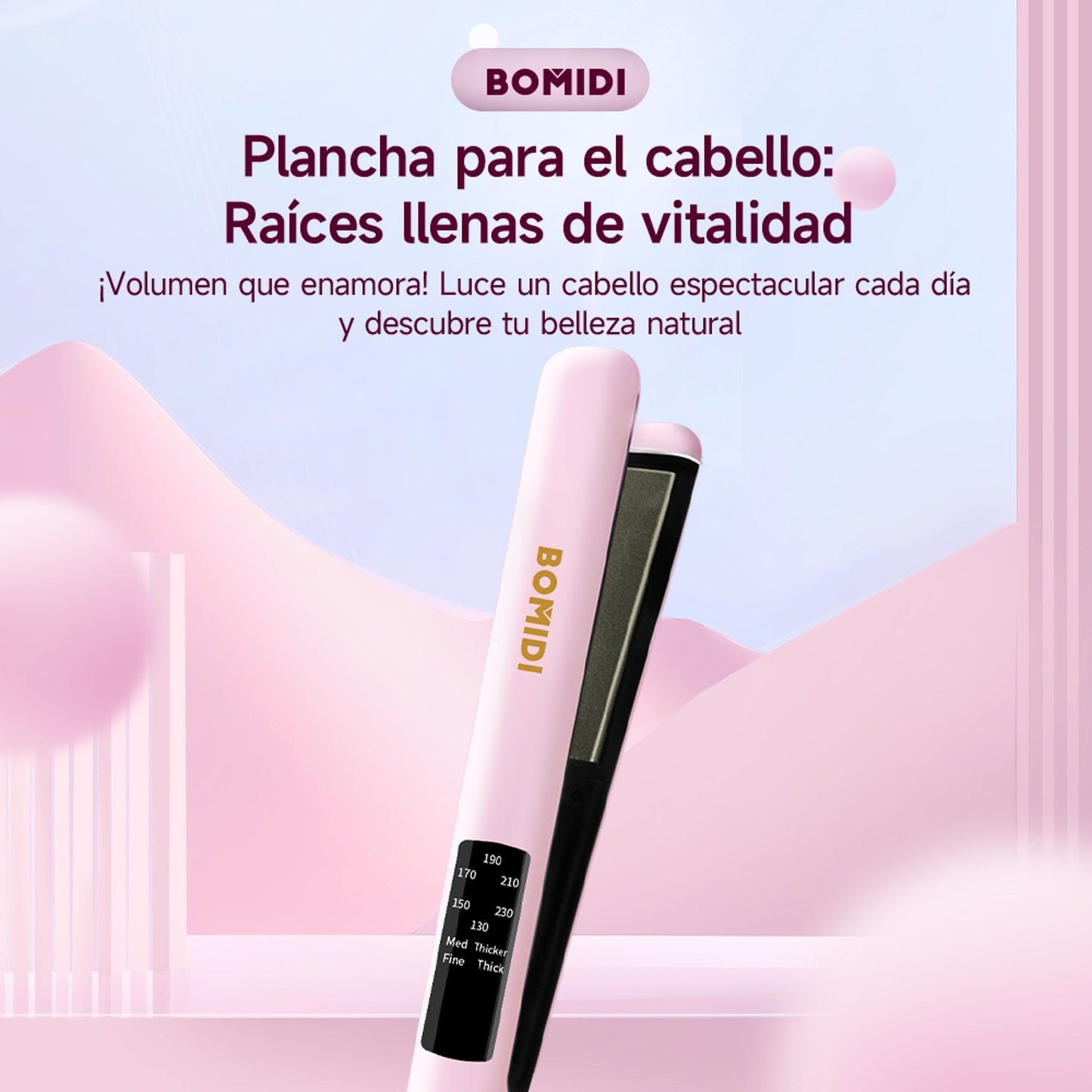 Plancha Alisadora Cerámica Bomidi HS2