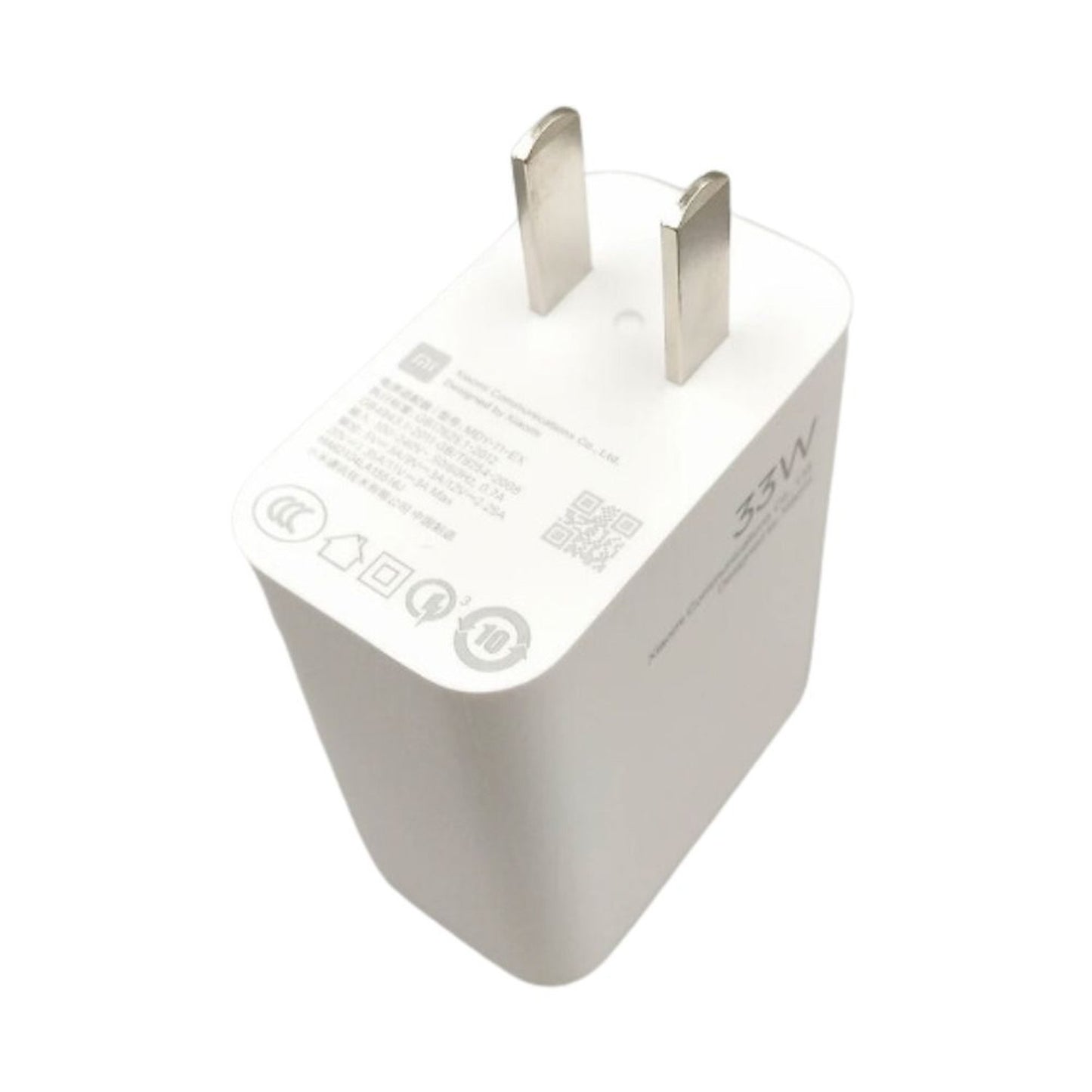 Cargador Xiaomi 33w Carga Rápida Blanco + Cable USB-A a Tipo C