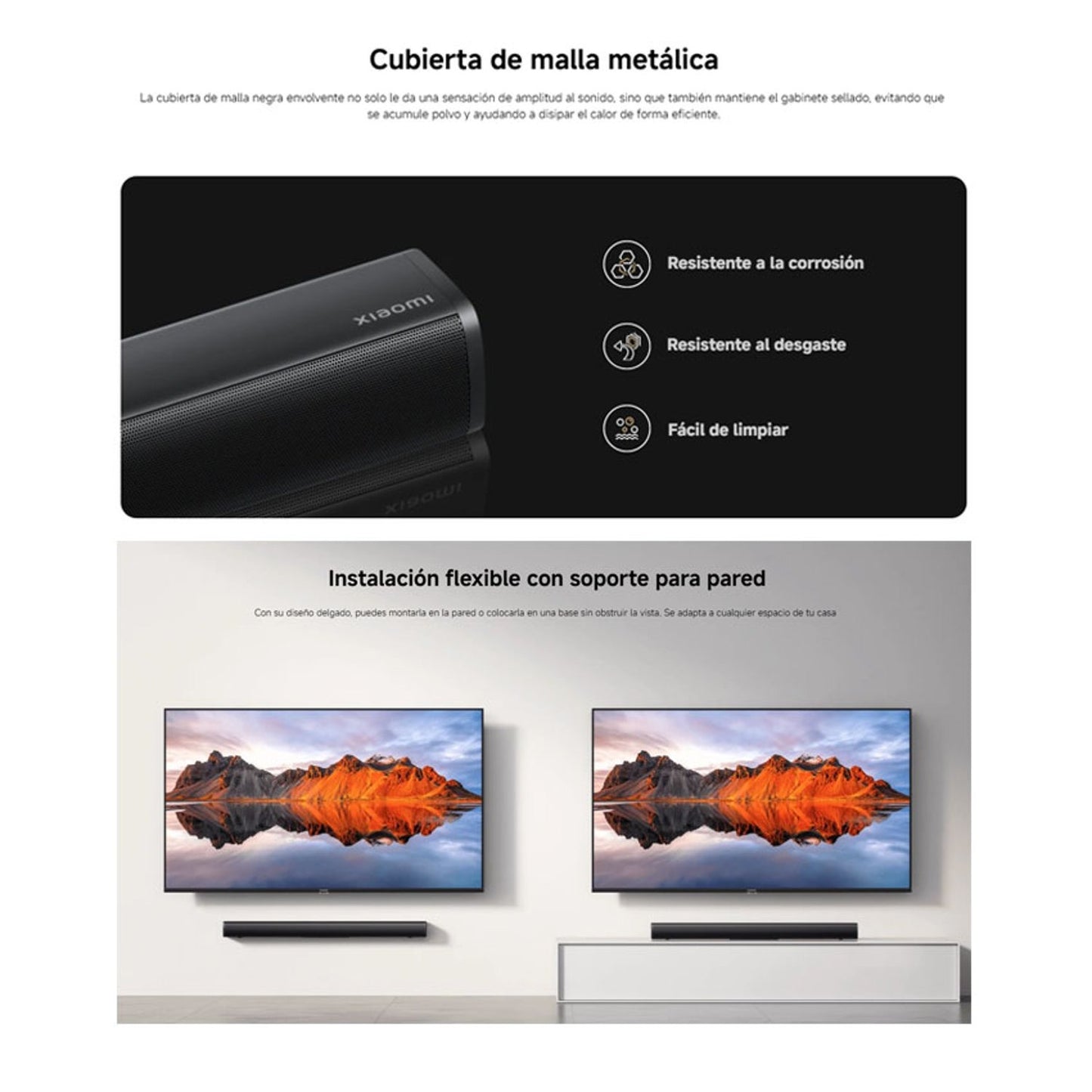 Barra de Sonido Xiaomi Soundbar 30w Bluetooth 5.3 Negro