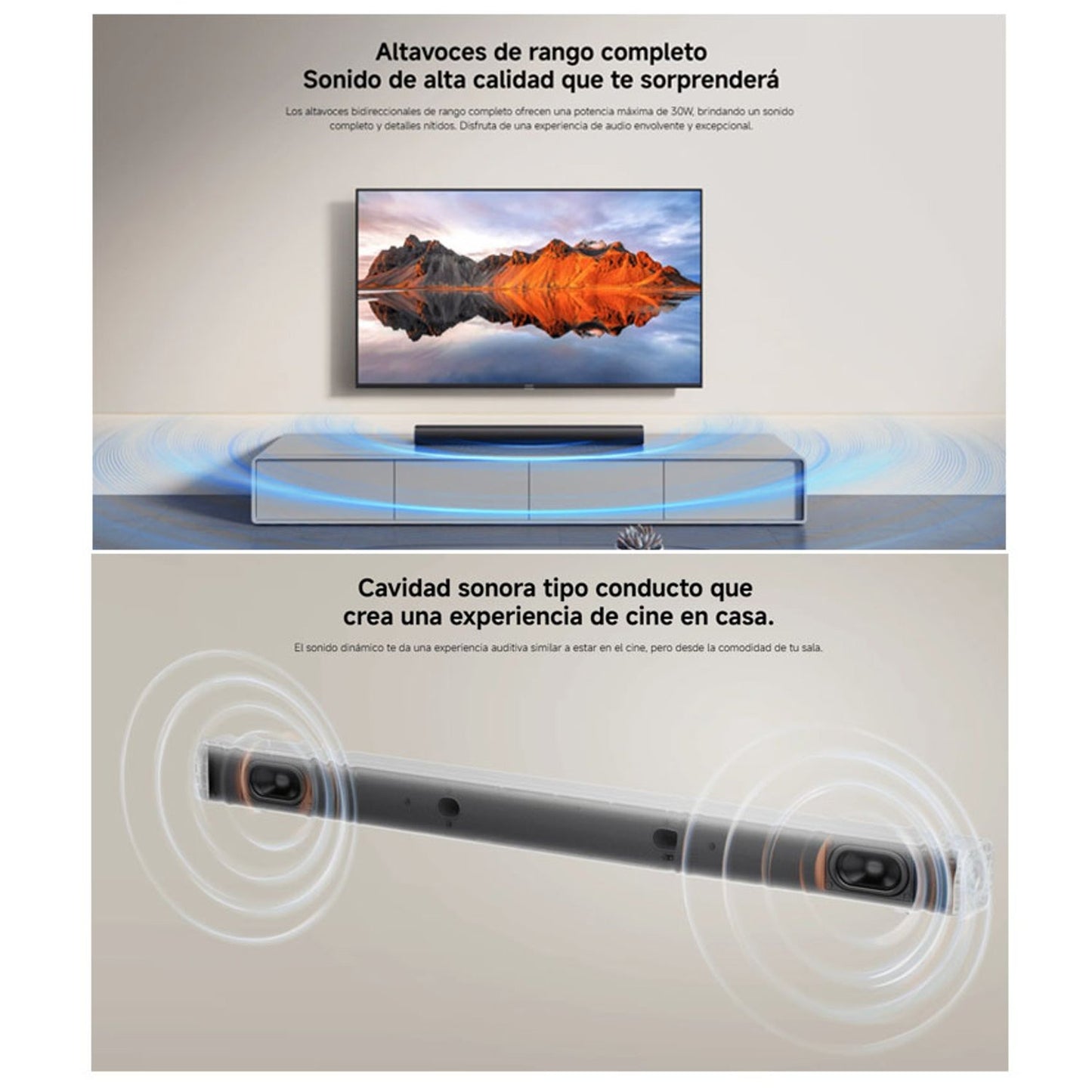 Barra de Sonido Xiaomi Soundbar 30w Bluetooth 5.3 Negro