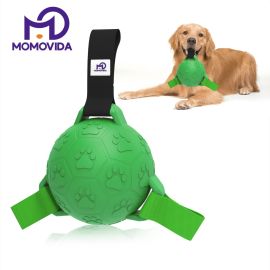 Pelota De Goma Para Mascotas Verde Con Lanzador Dt-7